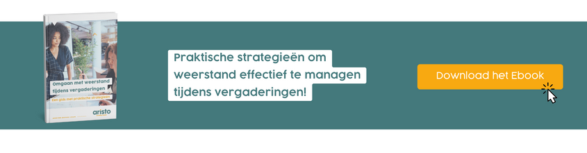 Ebook omgaan met weerstand tijdens vergaderingen