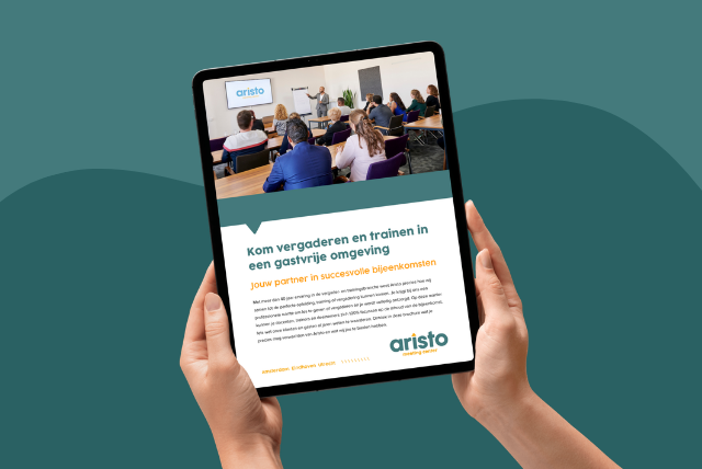 Cover van de brochure van Aristo meeting center